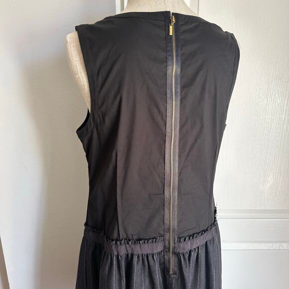 Theory Black Drop Waist Sleeveless Dress Sz12 - Picture 6 of 10